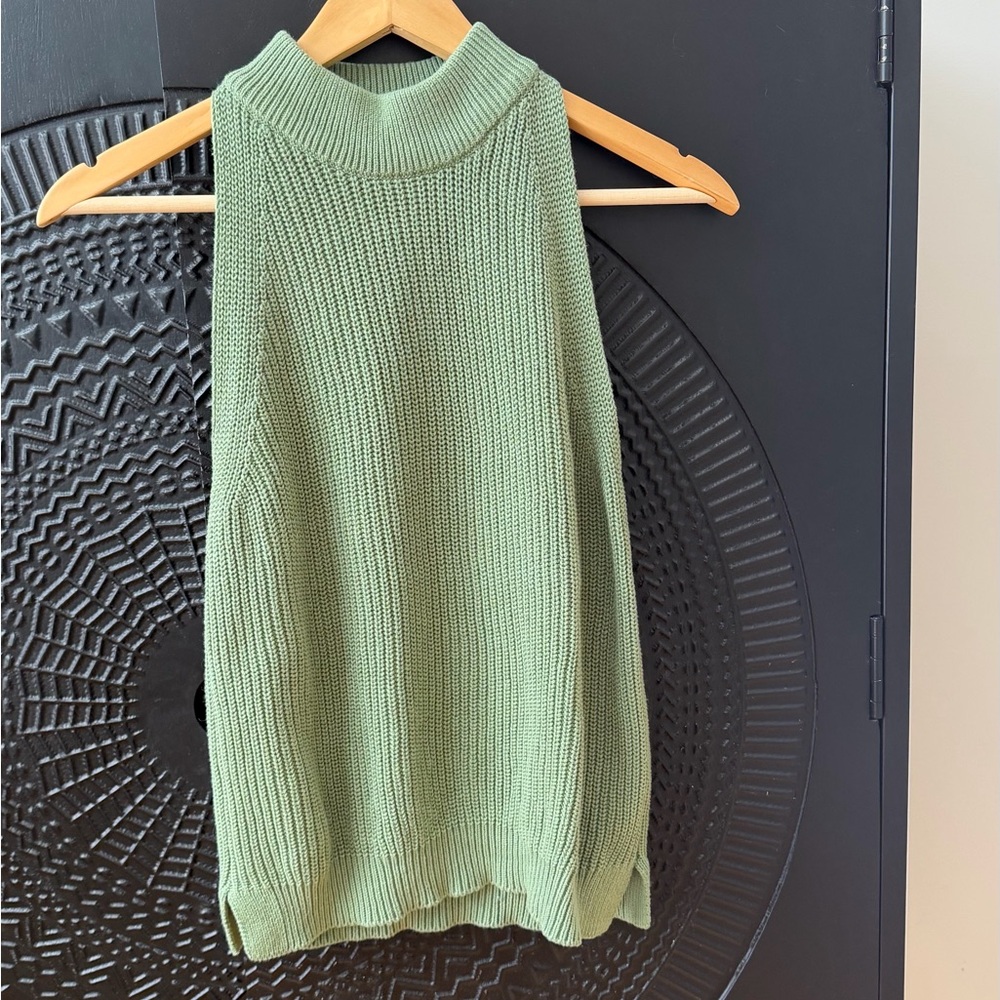 Jack and Jones Women's Sage Green Turtleneck Sweater